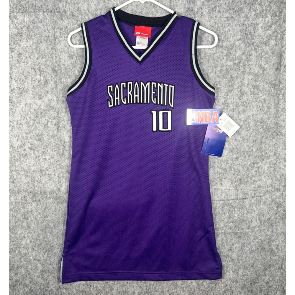 Sacramento Kings Bibby #10 Jersey Shirt Youth Girl's XL 14-16 Reebok Purple New